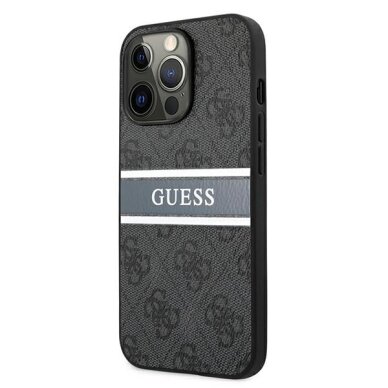 iPhone 13 / 13 Pro Guess 4G Stripe dėklas – pilkas 1 iPhone 13 / 13 Pro Guess 4G Stripe dėklas – pilkas 1