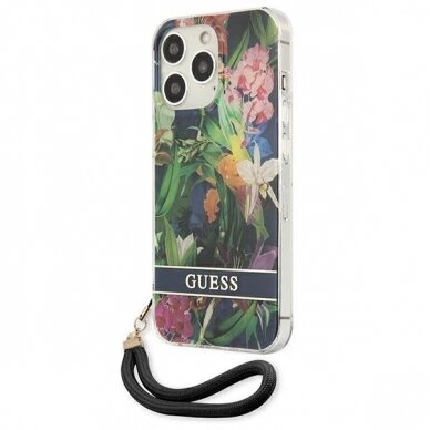 Dėklas Guess Flower Strap GUHCP13LHFLSB iPhone 13 Pro 1 Dėklas Guess Flower Strap GUHCP13LHFLSB iPhone 13 Pro 1