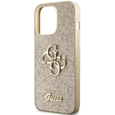 Originalus dėklas Guess GUHCP13LHG4SGD case skirta iPhone 13 Pro / 13 - gold Glitter Script Big 4G 5 Originalus dėklas Guess GUHCP13LHG4SGD case skirta iPhone 13 Pro / 13 - gold Glitter Script Big 4G 5