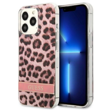 Dėklas Guess Leopard GUHCP13LHSLEOP iPhone 13 Pro Rožinis Dėklas Guess Leopard GUHCP13LHSLEOP iPhone 13 Pro Rožinis