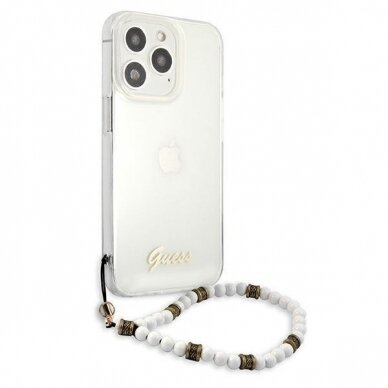 Dėklas Guess GUHCP13LKPSWH iPhone 13 Pro / 13 White Pearl 3