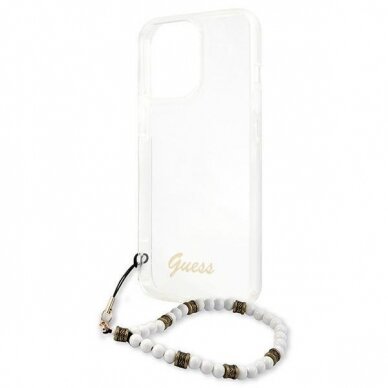 Dėklas Guess GUHCP13LKPSWH iPhone 13 Pro / 13 White Pearl 5
