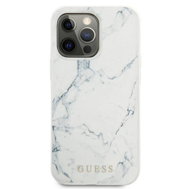 Originalus Guess dėklas GUHCP13LPCUMAWH iPhone 13 Pro / 13 6,1" Baltas Marble 2