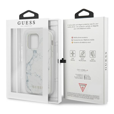 Originalus Guess dėklas GUHCP13LPCUMAWH iPhone 13 Pro / 13 6,1" Baltas Marble 6