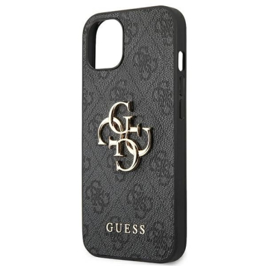 Guess GUHCP13M4GMGGR iPhone 13 / 14 / 15 6.1&quot; Pilkas/Pilkas hardcase 4G Big Metal Logo 5