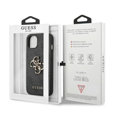 Guess GUHCP13M4GMGGR iPhone 13 / 14 / 15 6.1&quot; Pilkas/Pilkas hardcase 4G Big Metal Logo 7