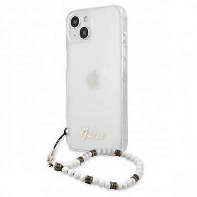Dėklas Guess GUHCP13MKPSWH iPhone 13 6.1 White Pearl 1 Dėklas Guess GUHCP13MKPSWH iPhone 13 6.1 White Pearl 1