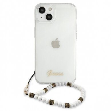 Dėklas Guess GUHCP13MKPSWH iPhone 13 6.1 White Pearl 2 Dėklas Guess GUHCP13MKPSWH iPhone 13 6.1 White Pearl 2