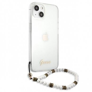Dėklas Guess GUHCP13MKPSWH iPhone 13 6.1 White Pearl 3 Dėklas Guess GUHCP13MKPSWH iPhone 13 6.1 White Pearl 3