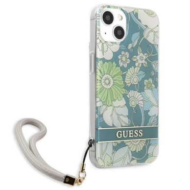 Dėklas Guess Flower Strap GUHCP13SHFLSN iPhone 13 mini Žalias 3 Dėklas Guess Flower Strap GUHCP13SHFLSN iPhone 13 mini Žalias 3