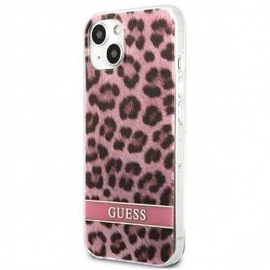 Dėklas Guess Leopard GUHCP13SHSLEOP iPhone 13 mini Rožinis 1 Dėklas Guess Leopard GUHCP13SHSLEOP iPhone 13 mini Rožinis 1