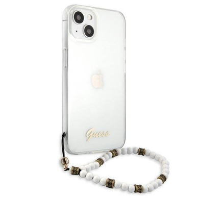 Dėklas Guess GUHCP13SKPSWH iPhone 13 mini White Pearl 3 Dėklas Guess GUHCP13SKPSWH iPhone 13 mini White Pearl 3