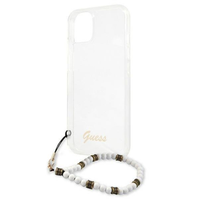 Dėklas Guess GUHCP13SKPSWH iPhone 13 mini White Pearl 5 Dėklas Guess GUHCP13SKPSWH iPhone 13 mini White Pearl 5