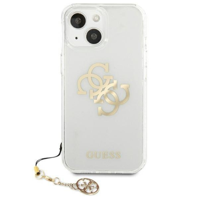 Akcija! Dėklas Guess 4G Gold Charms Collection iPhone 13 mini permatomas 2 Akcija! Dėklas Guess 4G Gold Charms Collection iPhone 13 mini permatomas 2