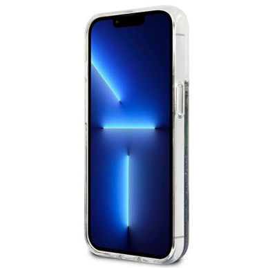 Dėklas Guess Flower Liquid Glitter GUHCP13SLFLSB iPhone 13 mini Mėlynas 4 Dėklas Guess Flower Liquid Glitter GUHCP13SLFLSB iPhone 13 mini Mėlynas 4