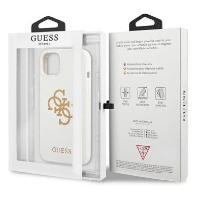 Dėklas Guess GUHCP13SLS4GGWH iPhone 13 mini 5,4" baltas 7 Dėklas Guess GUHCP13SLS4GGWH iPhone 13 mini 5,4" baltas 7