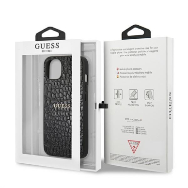 Akcija! Originalus Guess dėklas GUHCP13SPCRBBK iPhone 13 mini 5,4" Juodas Croco Strap Collection 7 Akcija! Originalus Guess dėklas GUHCP13SPCRBBK iPhone 13 mini 5,4" Juodas Croco Strap Collection 7