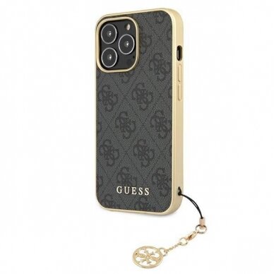 Originalus Guess dėklas GUHCP13XGF4GGR iPhone 13 Pro Max 6,7" Pilkas 4G Charms Collection 1 Originalus Guess dėklas GUHCP13XGF4GGR iPhone 13 Pro Max 6,7" Pilkas 4G Charms Collection 1