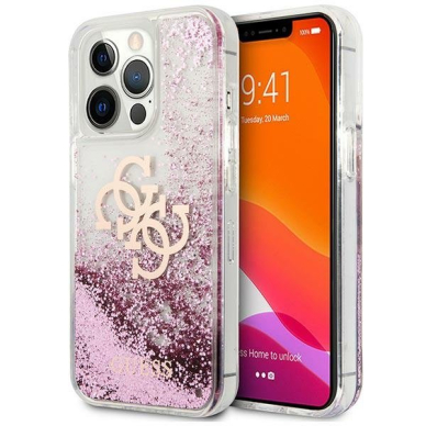 Oriignalus Guess dėklas GUHCP13XLG4GPI iPhone 13 Pro Max 6.7 Rožinis 4G Big Liquid Glitter Oriignalus Guess dėklas GUHCP13XLG4GPI iPhone 13 Pro Max 6.7 Rožinis 4G Big Liquid Glitter