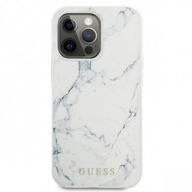 Originalus Guess dėklas GUHCP13XPCUMAWH iPhone 13 Pro Max 6,7" Baltas Marble 2