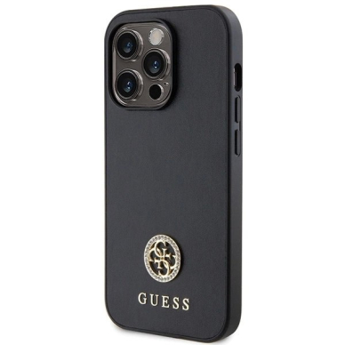 Guess GUHCP13XPS4DGPK iPhone 13 Pro Max 6.7" Juodas/Juodas hardcase Strass Metal Logo 1 Guess GUHCP13XPS4DGPK iPhone 13 Pro Max 6.7" Juodas/Juodas hardcase Strass Metal Logo 1