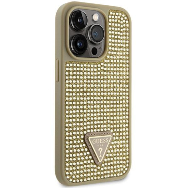 Dėklas Guess Rhinestone Triangle GUHCP14LHDGTPD iPhone 14 Pro Auksinis 3 Dėklas Guess Rhinestone Triangle GUHCP14LHDGTPD iPhone 14 Pro Auksinis 3