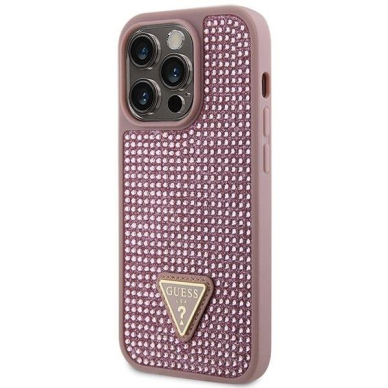 Dėklas Guess Rhinestone Triangle GUHCP14LHDGTPP iPhone 14 Pro Rožinis 1 Dėklas Guess Rhinestone Triangle GUHCP14LHDGTPP iPhone 14 Pro Rožinis 1