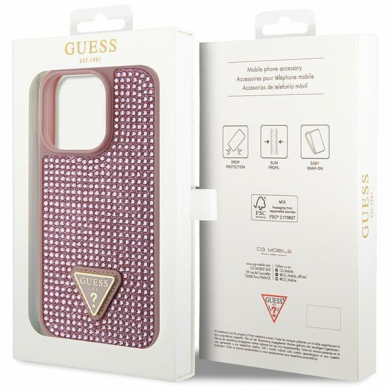 Dėklas Guess Rhinestone Triangle GUHCP14LHDGTPP iPhone 14 Pro Rožinis 7 Dėklas Guess Rhinestone Triangle GUHCP14LHDGTPP iPhone 14 Pro Rožinis 7