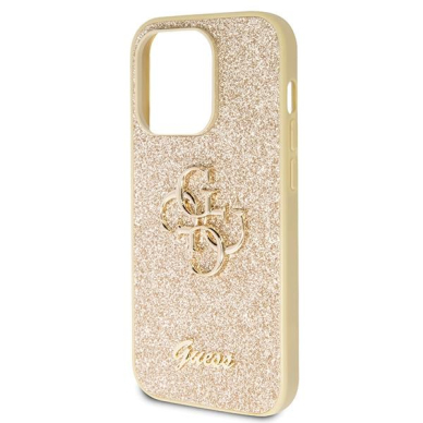 Originalus dėklas Guess GUHCP14LHG4SGD case skirta iPhone 14 Pro - gold Glitter Script Big 4G 5 Originalus dėklas Guess GUHCP14LHG4SGD case skirta iPhone 14 Pro - gold Glitter Script Big 4G 5