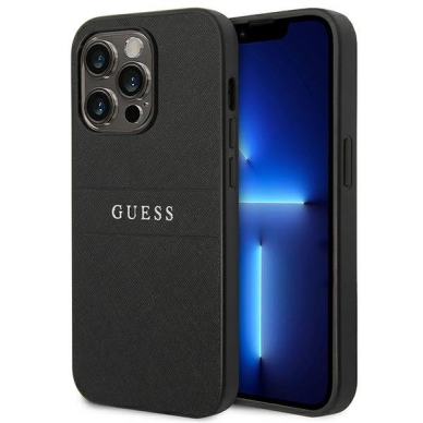 Dėklas Guess Saffiano Strap GUHCP14LPSASBBK iPhone 14 Pro Juodas Dėklas Guess Saffiano Strap GUHCP14LPSASBBK iPhone 14 Pro Juodas