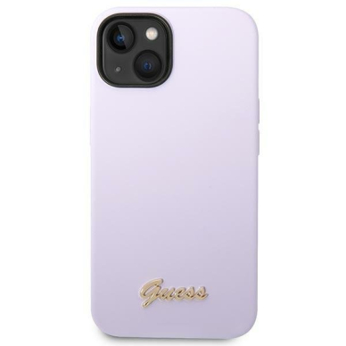 Dėklas Guess Silicone Vintage Gold Logo GUHCP14SSLSMU iPhone 14 Purpurinis 2 Dėklas Guess Silicone Vintage Gold Logo GUHCP14SSLSMU iPhone 14 Purpurinis 2
