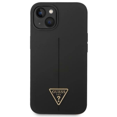 iPhone 14 – Guess GUHCP14SSLTGK 6.1" hardcase Silicone Triangle - Juodas/Juodas 2
