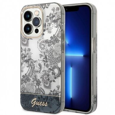 Dėklas Guess Porcelain Collection GUHCP14XHGPLHG iPhone 14 Pro Max Pilkas Dėklas Guess Porcelain Collection GUHCP14XHGPLHG iPhone 14 Pro Max Pilkas