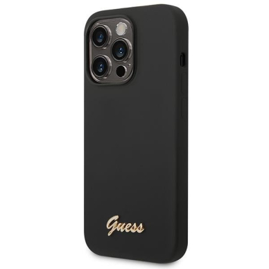 Dėklas Guess Silicone Vintage Gold Logo GUHCP14XSLSMK iPhone 14 Pro Max Juodas 1 Dėklas Guess Silicone Vintage Gold Logo GUHCP14XSLSMK iPhone 14 Pro Max Juodas 1