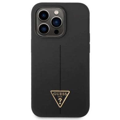 iPhone 14 Pro Max – Guess GUHCP14XSLTGK 6.7" hardcase Silicone Triangle - Juodas/Juodas 2