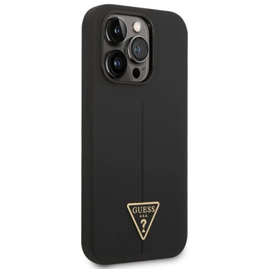 iPhone 14 Pro Max – Guess GUHCP14XSLTGK 6.7" hardcase Silicone Triangle - Juodas/Juodas 3