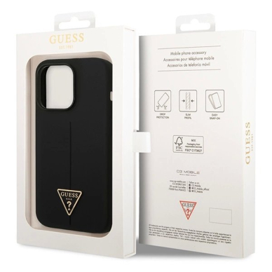 iPhone 14 Pro Max – Guess GUHCP14XSLTGK 6.7" hardcase Silicone Triangle - Juodas/Juodas 7