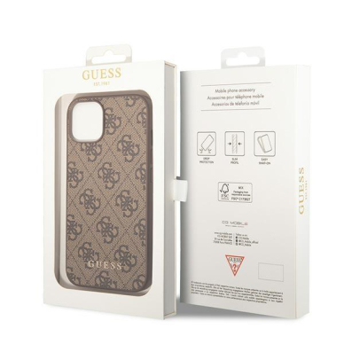 Originalus dėklas Guess GUHCP15MG4GFBR iPhone 15 Plus 6.7 Rudas/Rudas hard case 4G Metal Gold Logo 7 Originalus dėklas Guess GUHCP15MG4GFBR iPhone 15 Plus 6.7 Rudas/Rudas hard case 4G Metal Gold Logo 7