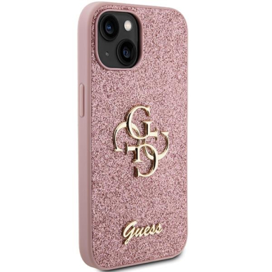 Originalus dėklas Guess GUHCP15MHG4SGP iPhone 15 Plus 6.7 rožinis/rožinis hardcase Glitter Script Big 4G 3 Originalus dėklas Guess GUHCP15MHG4SGP iPhone 15 Plus 6.7 rožinis/rožinis hardcase Glitter Script Big 4G 3
