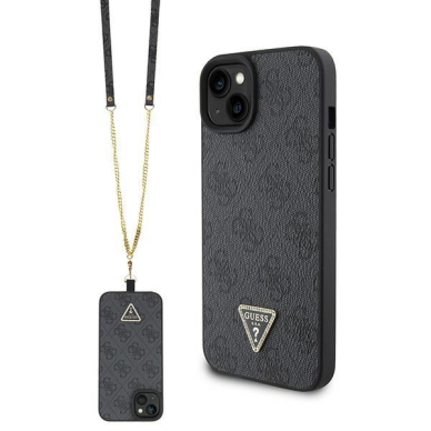 Originalus dėklas Guess GUHCP15MP4TDSCPK iPhone 15 Plus 6.7 Juodas hardcase Crossbody 4G Metal Logo Originalus dėklas Guess GUHCP15MP4TDSCPK iPhone 15 Plus 6.7 Juodas hardcase Crossbody 4G Metal Logo