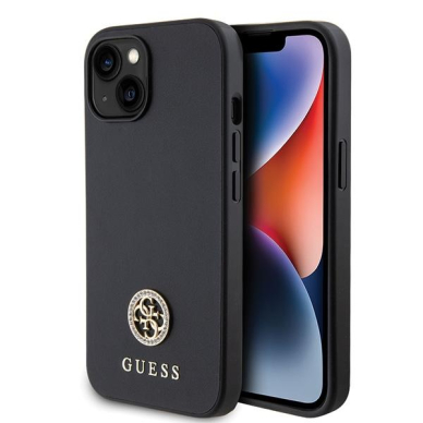 Originalus dėklas Guess GUHCP15MPS4DGPK iPhone 15 Plus 6.7 Juodas hardcase Strass Metal Logo Originalus dėklas Guess GUHCP15MPS4DGPK iPhone 15 Plus 6.7 Juodas hardcase Strass Metal Logo