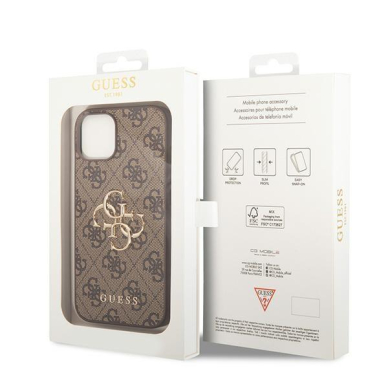 Originalus dėklas Guess GUHCP15S4GMGBR iPhone 15 6.1  Rudas/Rudas hardcase 4G Big Metal Logo 7 Originalus dėklas Guess GUHCP15S4GMGBR iPhone 15 6.1  Rudas/Rudas hardcase 4G Big Metal Logo 7