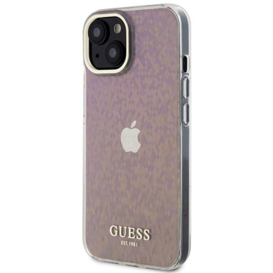 Originalus dėklas Guess GUHCP15SHDECMP iPhone 15 6.1  rožinis/rožinis hardcase IML Faceted Mirror Disco Iridescent 1 Originalus dėklas Guess GUHCP15SHDECMP iPhone 15 6.1  rožinis/rožinis hardcase IML Faceted Mirror Disco Iridescent 1