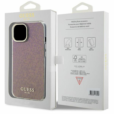 Originalus dėklas Guess GUHCP15SHDECMP iPhone 15 6.1  rožinis/rožinis hardcase IML Faceted Mirror Disco Iridescent 7 Originalus dėklas Guess GUHCP15SHDECMP iPhone 15 6.1  rožinis/rožinis hardcase IML Faceted Mirror Disco Iridescent 7