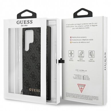 Dėklas Guess GUHCS23LGF4GGR Samsung Galaxy S23 Ultra Pilkas 7