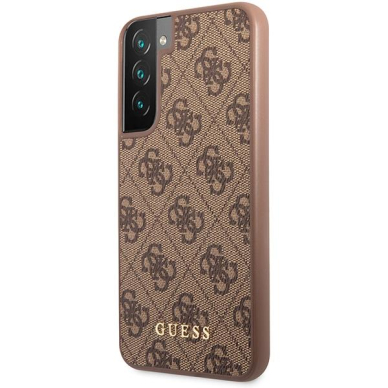 Akcija! Dėklas Guess GUHCS23MG4GFBR Samsung Galaxy S23 Plus Rudas  2