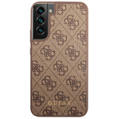 Akcija! Dėklas Guess GUHCS23MG4GFBR Samsung Galaxy S23 Plus Rudas  3