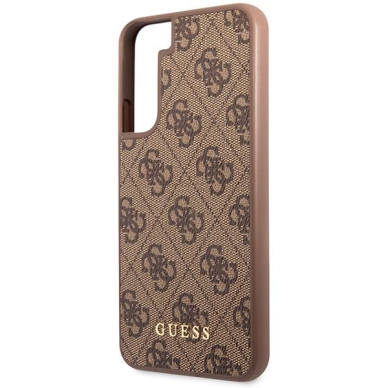Akcija! Dėklas Guess GUHCS23MG4GFBR Samsung Galaxy S23 Plus Rudas  6