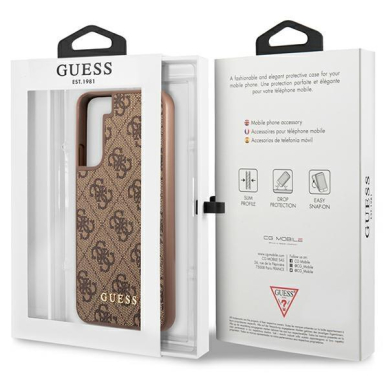 Akcija! Dėklas Guess GUHCS23MG4GFBR Samsung Galaxy S23 Plus Rudas  8