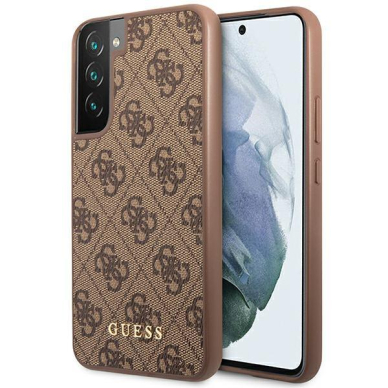 Akcija! Dėklas Guess GUHCS23MG4GFBR Samsung Galaxy S23 Plus Rudas  1